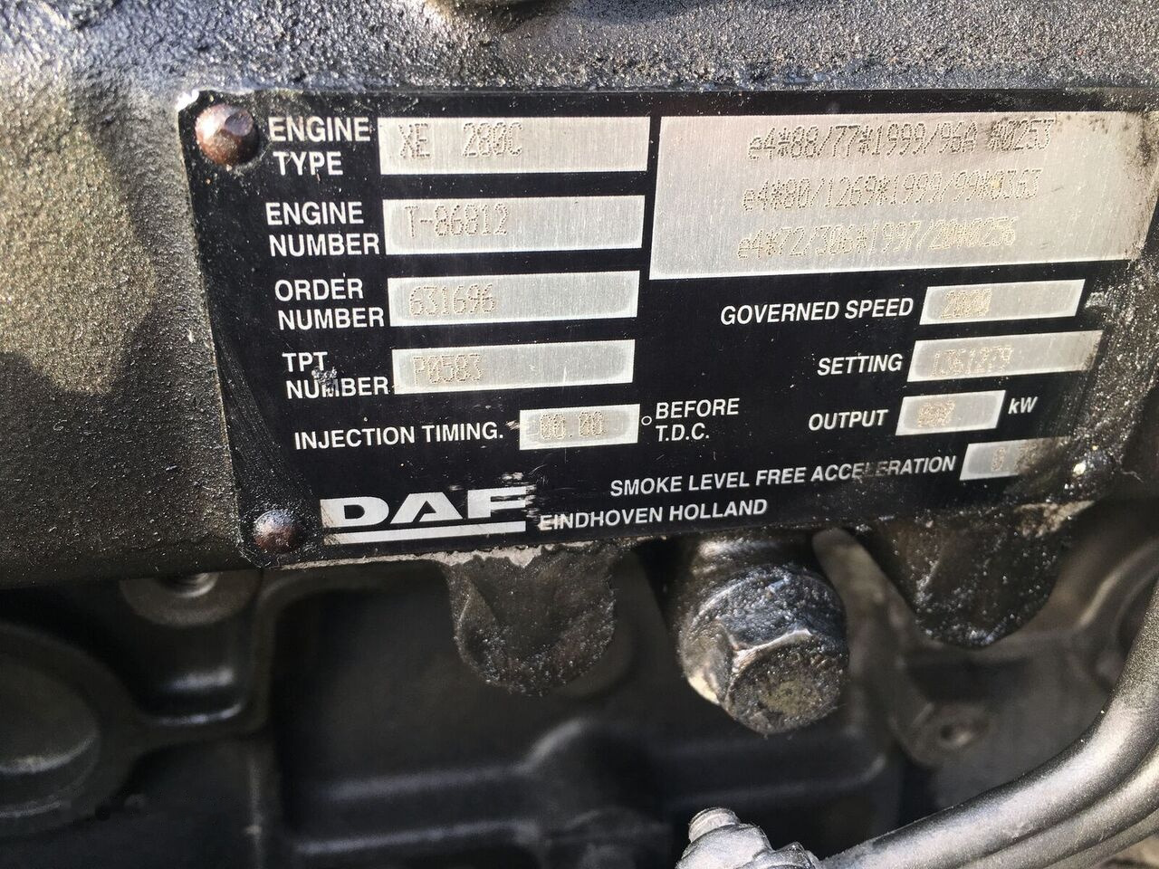 DAF xe280c   DAF xf95 truck - Motor voor Vrachtwagen: afbeelding 3 DAF xe280c   DAF xf95 truck - Motor voor Vrachtwagen: afbeelding 3