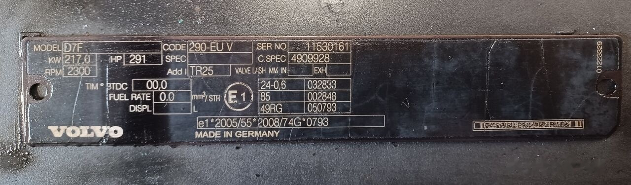 Volvo D7F 290 E5 Volvo FL - Motor voor Vrachtwagen: afbeelding 5 Volvo D7F 290 E5 Volvo FL - Motor voor Vrachtwagen: afbeelding 5