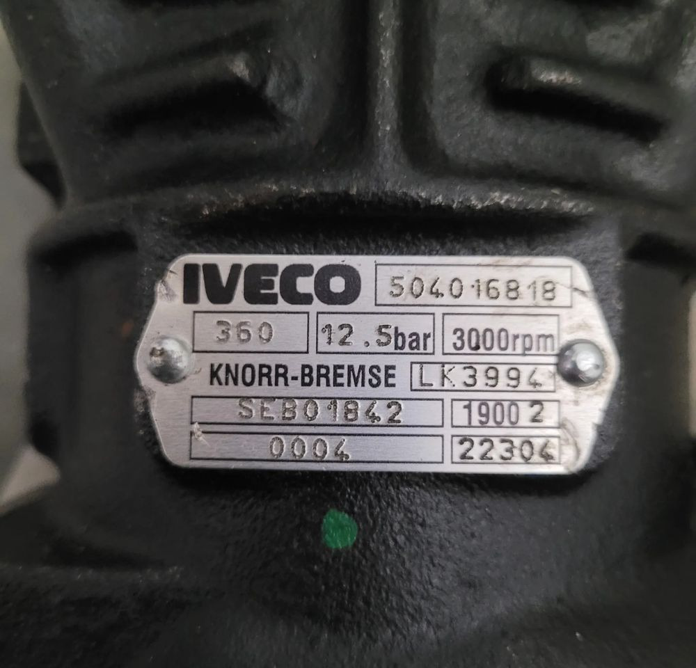 KOMPRESOR IVECO ORYGINAŁ OM 504016818 CHWALIM116 - Compressor voor Vrachtwagen: afbeelding 2 KOMPRESOR IVECO ORYGINAŁ OM 504016818 CHWALIM116 - Compressor voor Vrachtwagen: afbeelding 2