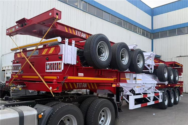 TITAN 3 Axle 40ft Container Chassis Trailer for Sale In Guam - Chassis oplegger: afbeelding 4 TITAN 3 Axle 40ft Container Chassis Trailer for Sale In Guam - Chassis oplegger: afbeelding 4