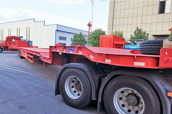 TITAN 3 Axle Extendable Drop Deck Trailers for Sale in Vietnam - Dieplader oplegger: afbeelding 2 TITAN 3 Axle Extendable Drop Deck Trailers for Sale in Vietnam - Dieplader oplegger: afbeelding 2