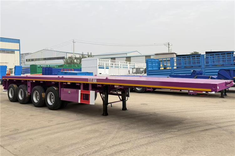 TITAN 4 Axle 40ft Flatbed Semi Trailer for Sale In Guam - Open bak met boorden oplegger: afbeelding 5 TITAN 4 Axle 40ft Flatbed Semi Trailer for Sale In Guam - Open bak met boorden oplegger: afbeelding 5