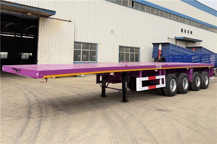 TITAN 4 Axle 40ft Flatbed Semi Trailer for Sale In Guam - Open bak met boorden oplegger: afbeelding 1 TITAN 4 Axle 40ft Flatbed Semi Trailer for Sale In Guam - Open bak met boorden oplegger: afbeelding 1