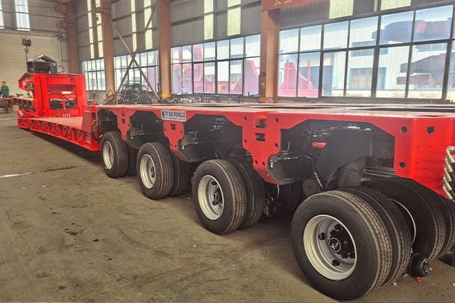 TITAN 4 Axle Extendable Lowboy Trailer for Sale in Nigeria - Dieplader oplegger: afbeelding 2 TITAN 4 Axle Extendable Lowboy Trailer for Sale in Nigeria - Dieplader oplegger: afbeelding 2
