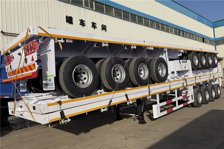 TITAN 4 Axle Flatbed Trailer for Sale In Saudi Arabia - Open bak met boorden oplegger: afbeelding 3 TITAN 4 Axle Flatbed Trailer for Sale In Saudi Arabia - Open bak met boorden oplegger: afbeelding 3