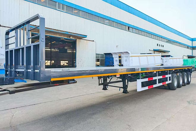 TITAN 4 Axle Flatbed Trailer for Sale in Zimbabwe - Open bak met boorden oplegger: afbeelding 1 TITAN 4 Axle Flatbed Trailer for Sale in Zimbabwe - Open bak met boorden oplegger: afbeelding 1