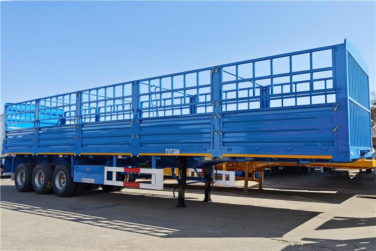 TITAN 60 Ton Fence Cargo Semi Trailer for Sale in Tanzania - Veewagen oplegger: afbeelding 2 TITAN 60 Ton Fence Cargo Semi Trailer for Sale in Tanzania - Veewagen oplegger: afbeelding 2