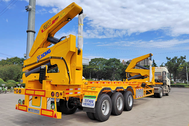 XCMG 40T Container Side Lift Trailer for Sale in Tanzania - Containertransporter/ Wissellaadbak oplegger: afbeelding 1 XCMG 40T Container Side Lift Trailer for Sale in Tanzania - Containertransporter/ Wissellaadbak oplegger: afbeelding 1