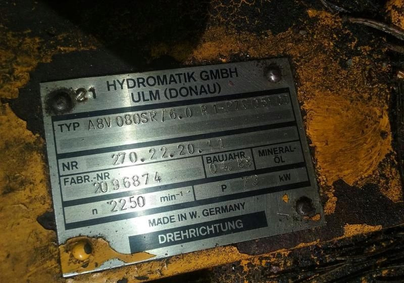 POMPA GŁÓWNA HYDRAULICZNA HYDROMATIK A8V080SR - Hydraulische pomp voor Bouwmachine: afbeelding 2 POMPA GŁÓWNA HYDRAULICZNA HYDROMATIK A8V080SR - Hydraulische pomp voor Bouwmachine: afbeelding 2