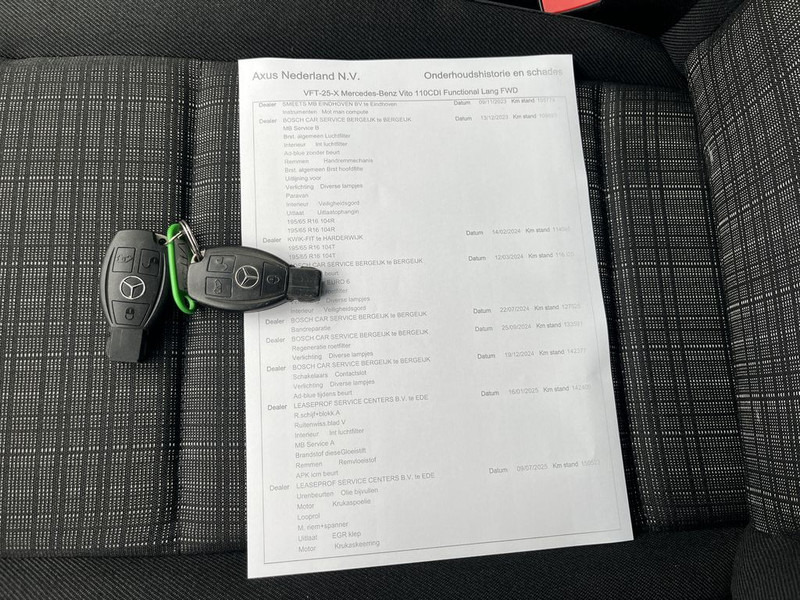 Kleine bestelwagen Mercedes-Benz Vito 110 CDI Lang 3p Lease €220 p/m, Airco, Trekhaak,  onderhoudshistorie aanwezig: afbeelding 10