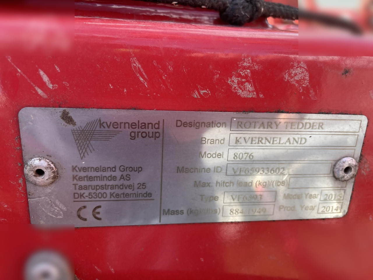 2015 KVERNELAND TAARUP 8076 - Andere machine: afbeelding 4 2015 KVERNELAND TAARUP 8076 - Andere machine: afbeelding 4