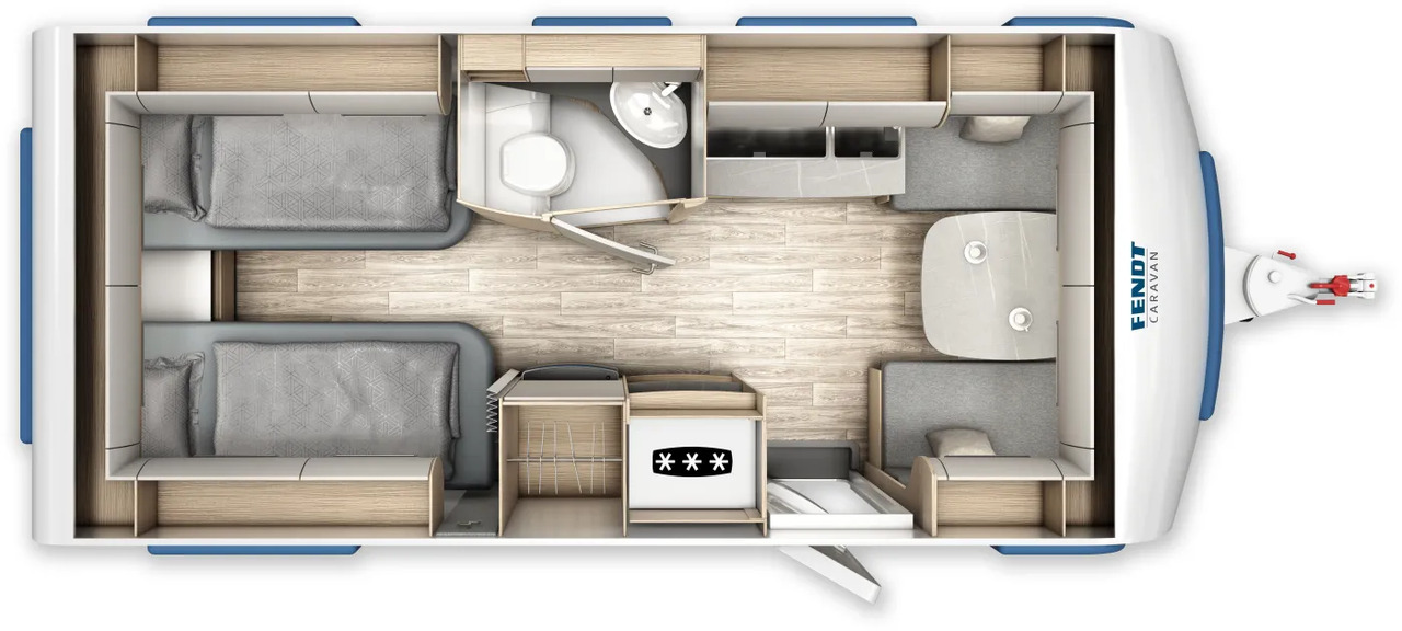 Fendt Bianco Selection 495 SG Safety, Shower, 2.000 KG, GFK - Caravan: afbeelding 2 Fendt Bianco Selection 495 SG Safety, Shower, 2.000 KG, GFK - Caravan: afbeelding 2