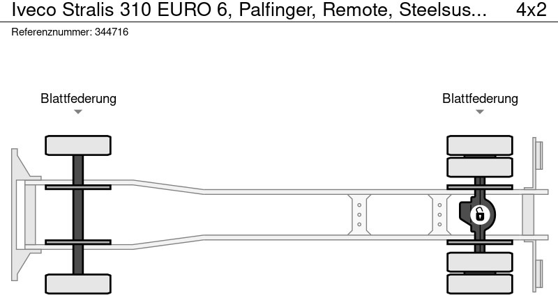 Vrachtwagen met open laadbak, Kraanwagen Iveco Stralis 310 EURO 6, Palfinger, Remote, Steelsuspension: afbeelding 19