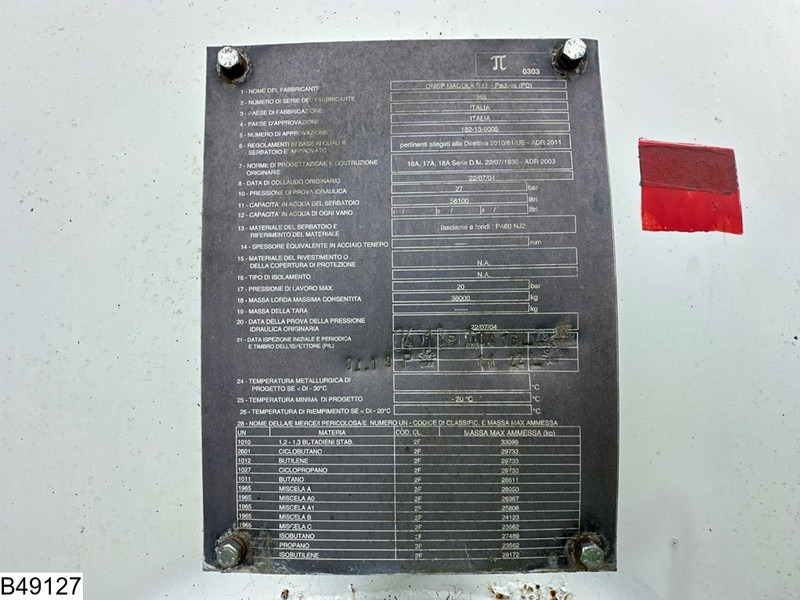 Leasing Macola Gas 56100 Liter, LPG GPL gas tank, Gaz, 1 Compartment Macola Gas 56100 Liter, LPG GPL gas tank, Gaz, 1 Compartment: afbeelding 11