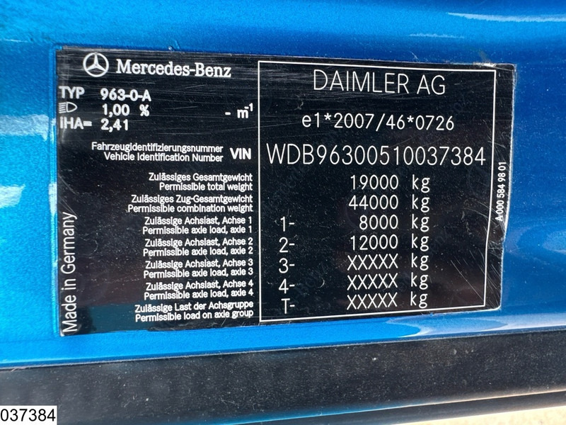 Chassis vrachtwagen Mercedes-Benz Actros 2443 EURO 6, Hydraulic: afbeelding 7