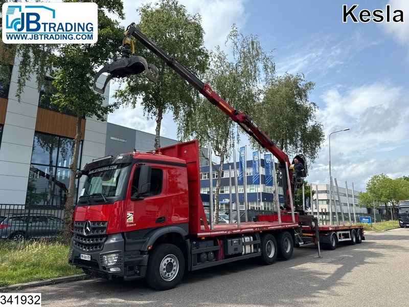 Mercedes-Benz Arocs 3353 6x4, EURO 6, Rertarder, Kesla, Combi - Houttransport, Kraanwagen: afbeelding 1 Mercedes-Benz Arocs 3353 6x4, EURO 6, Rertarder, Kesla, Combi - Houttransport, Kraanwagen: afbeelding 1