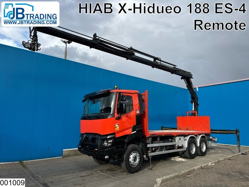Renault C 380 6x4, EURO 6, Hiab, Remote - Vrachtwagen met open laadbak, Kraanwagen: afbeelding 1 Renault C 380 6x4, EURO 6, Hiab, Remote - Vrachtwagen met open laadbak, Kraanwagen: afbeelding 1