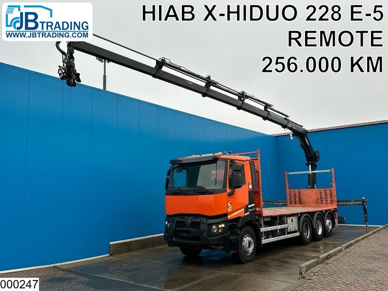 Renault C 430 8X4, EURO 6, HIAB, X-HIDUO 228 E-5 - Vrachtwagen met open laadbak, Kraanwagen: afbeelding 1 Renault C 430 8X4, EURO 6, HIAB, X-HIDUO 228 E-5 - Vrachtwagen met open laadbak, Kraanwagen: afbeelding 1