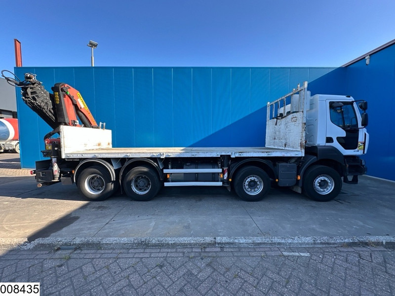 Vrachtwagen met open laadbak, Kraanwagen Renault Kerax 430 Dxi 8x4, EURO 5, Palfinger, Remote, Steel suspenion: afbeelding 16