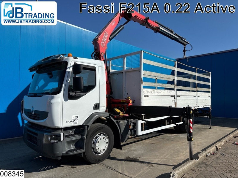 Renault Premium 270 Dxi EURO 5, Fassi, Manual - Vrachtwagen met open laadbak, Kraanwagen: afbeelding 1 Renault Premium 270 Dxi EURO 5, Fassi, Manual - Vrachtwagen met open laadbak, Kraanwagen: afbeelding 1
