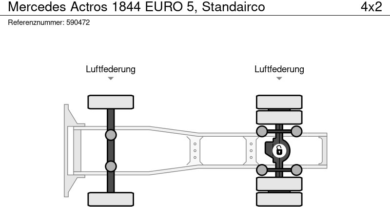 Trekker Mercedes-Benz Actros 1844 EURO 5, Standairco: afbeelding 13 Trekker Mercedes-Benz Actros 1844 EURO 5, Standairco: afbeelding 13