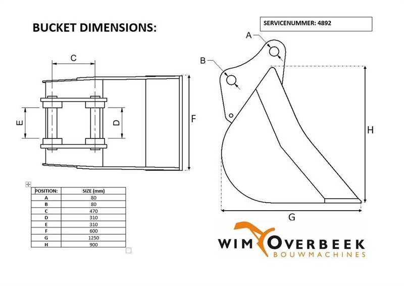 Liebherr 0,60 mtr - Bucket/Schaufel/Dichte bak - Bak: afbeelding 5 Liebherr 0,60 mtr - Bucket/Schaufel/Dichte bak - Bak: afbeelding 5