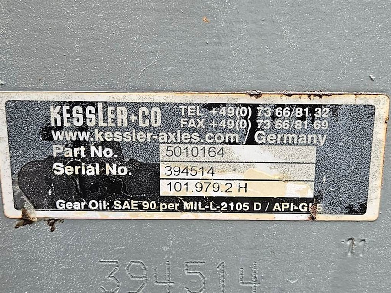 As en onderdelen voor Bouwmachine Liebherr LH80-5010164-Kessler+CO 101.979.2H-Axle/Achse: afbeelding 7