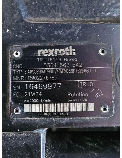 Yanmar V120-Rexroth A4VG085-Drive pump/Fahrpumpe/Rijpomp - Hydraulica voor Bouwmachine: afbeelding 5 Yanmar V120-Rexroth A4VG085-Drive pump/Fahrpumpe/Rijpomp - Hydraulica voor Bouwmachine: afbeelding 5