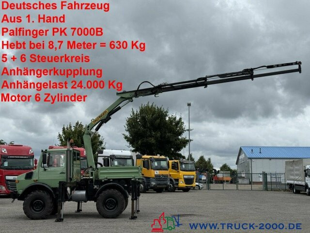Unimog U 1400 Kran PK 7000B Kran 5+6 Steuerkreis + AHK - Bestelwagen: afbeelding 1 Unimog U 1400 Kran PK 7000B Kran 5+6 Steuerkreis + AHK - Bestelwagen: afbeelding 1