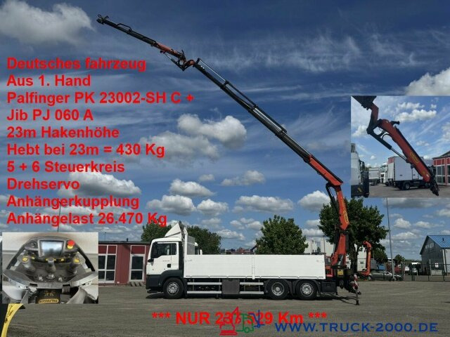 MAN TGS 26.400 PK 23002 mit Jib 23m Hakenhöhe 237TKM - Vrachtwagen met open laadbak, Kraanwagen: afbeelding 1 MAN TGS 26.400 PK 23002 mit Jib 23m Hakenhöhe 237TKM - Vrachtwagen met open laadbak, Kraanwagen: afbeelding 1
