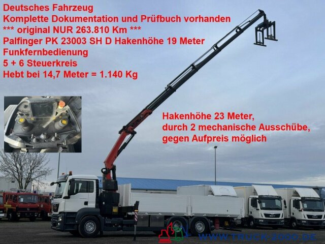 MAN TGS 26.420 Palfinger Pk23002SH 19m H.Höhe 263TKM - Kraanwagen, Vrachtwagen met open laadbak: afbeelding 1 MAN TGS 26.420 Palfinger Pk23002SH 19m H.Höhe 263TKM - Kraanwagen, Vrachtwagen met open laadbak: afbeelding 1