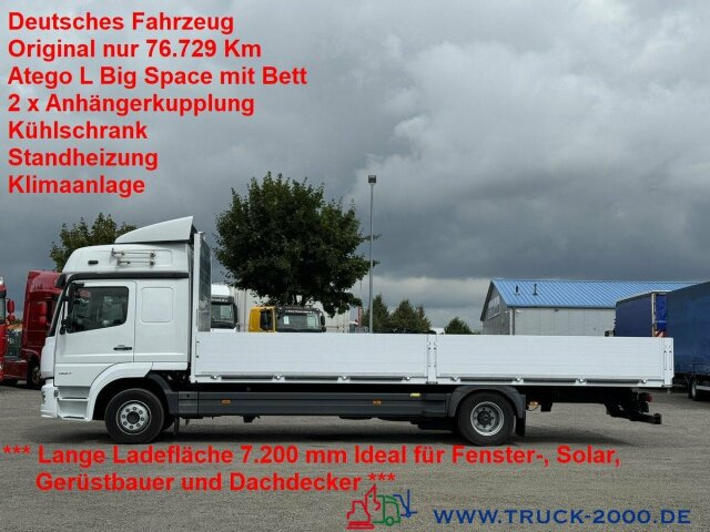 Mercedes-Benz Atego 1227 Big Space Großes Haus 7,2m Pritsche - Vrachtwagen met open laadbak: afbeelding 1 Mercedes-Benz Atego 1227 Big Space Großes Haus 7,2m Pritsche - Vrachtwagen met open laadbak: afbeelding 1