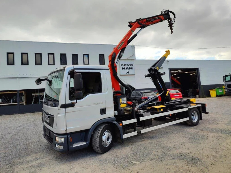 MAN TGL 12.250 Containersysteem Jimeca met kraan Palfinger PK4501 - Haakarmsysteem vrachtwagen, Kraanwagen: afbeelding 1 MAN TGL 12.250 Containersysteem Jimeca met kraan Palfinger PK4501 - Haakarmsysteem vrachtwagen, Kraanwagen: afbeelding 1