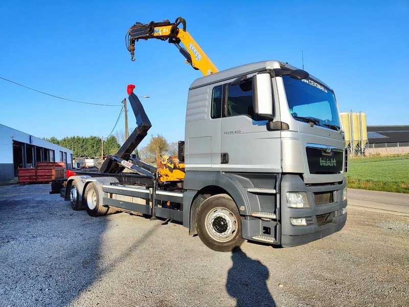MAN TGX 26.400 6x2 Euro5 Container LEEBUR + Crane Effer 145 - Haakarmsysteem vrachtwagen, Kraanwagen: afbeelding 2 MAN TGX 26.400 6x2 Euro5 Container LEEBUR + Crane Effer 145 - Haakarmsysteem vrachtwagen, Kraanwagen: afbeelding 2