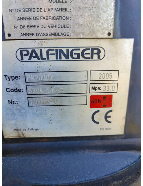 Palfinger Year 2005 PK20002 remote 4x hydraulic - Arm: afbeelding 5 Palfinger Year 2005 PK20002 remote 4x hydraulic - Arm: afbeelding 5