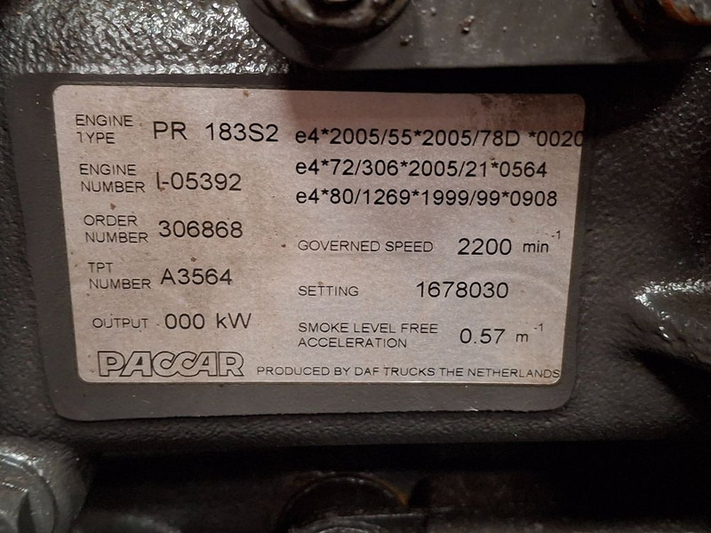 PACCAR PR183S2 - Motor: afbeelding 4 PACCAR PR183S2 - Motor: afbeelding 4