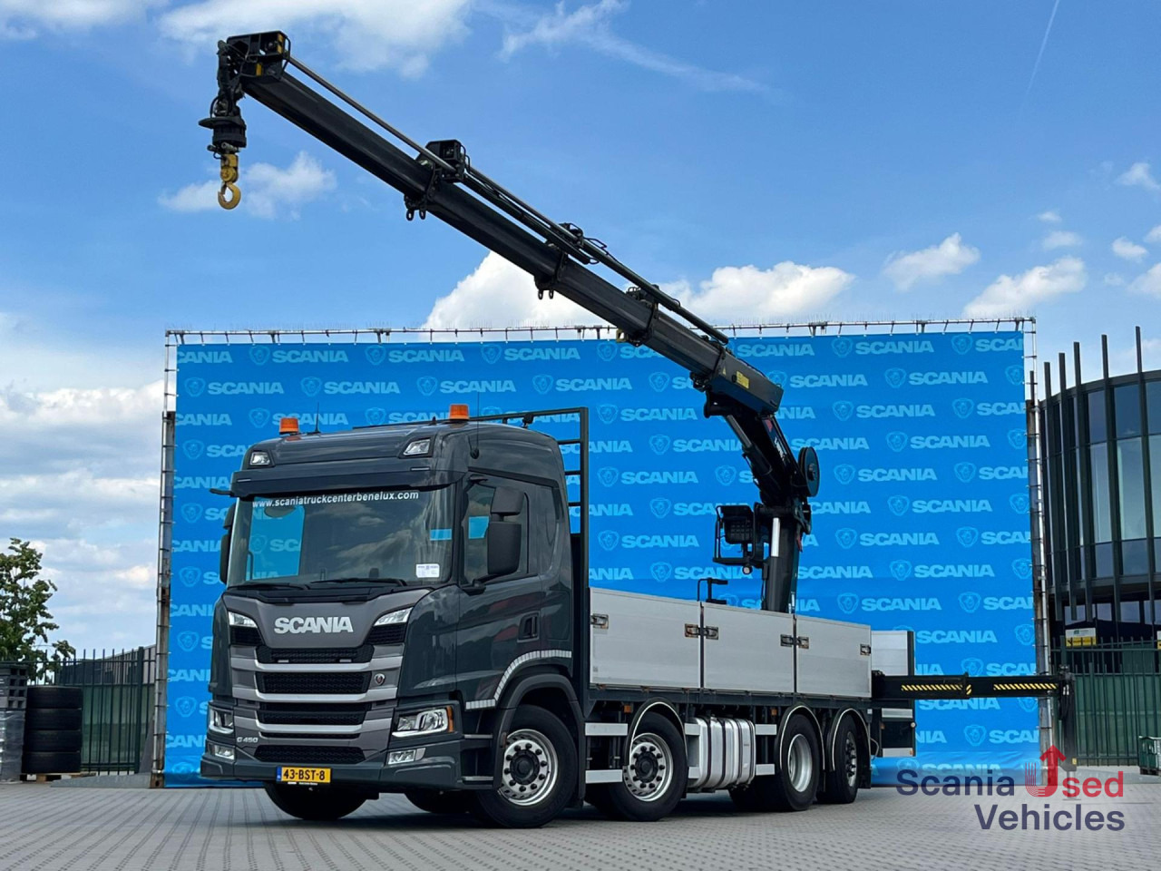 SCANIA G 450 B8x2*6NB DIFF-L HIAB X-HIPRO 262 EP-4 - Vrachtwagen met open laadbak: afbeelding 1 SCANIA G 450 B8x2*6NB DIFF-L HIAB X-HIPRO 262 EP-4 - Vrachtwagen met open laadbak: afbeelding 1