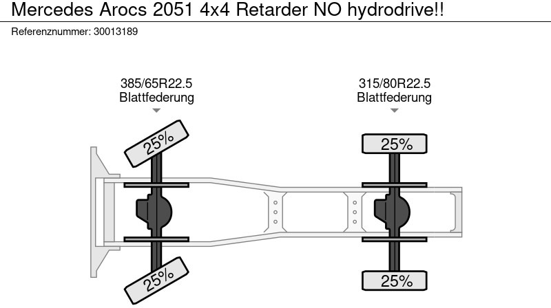Trekker Mercedes-Benz Arocs 2051 4x4 Retarder NO hydrodrive!!: afbeelding 13