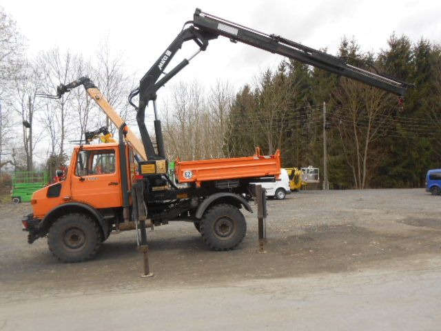 Mercedes-Benz U1450 427/11 mit Kran - Kipper vrachtwagen, Kraanwagen: afbeelding 2 Mercedes-Benz U1450 427/11 mit Kran - Kipper vrachtwagen, Kraanwagen: afbeelding 2