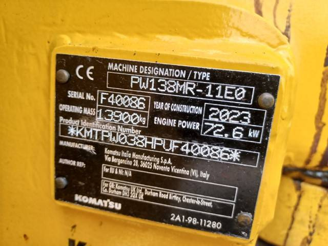 Komatsu PW138MR-11E0 - Mobiele graafmachine: afbeelding 2 Komatsu PW138MR-11E0 - Mobiele graafmachine: afbeelding 2