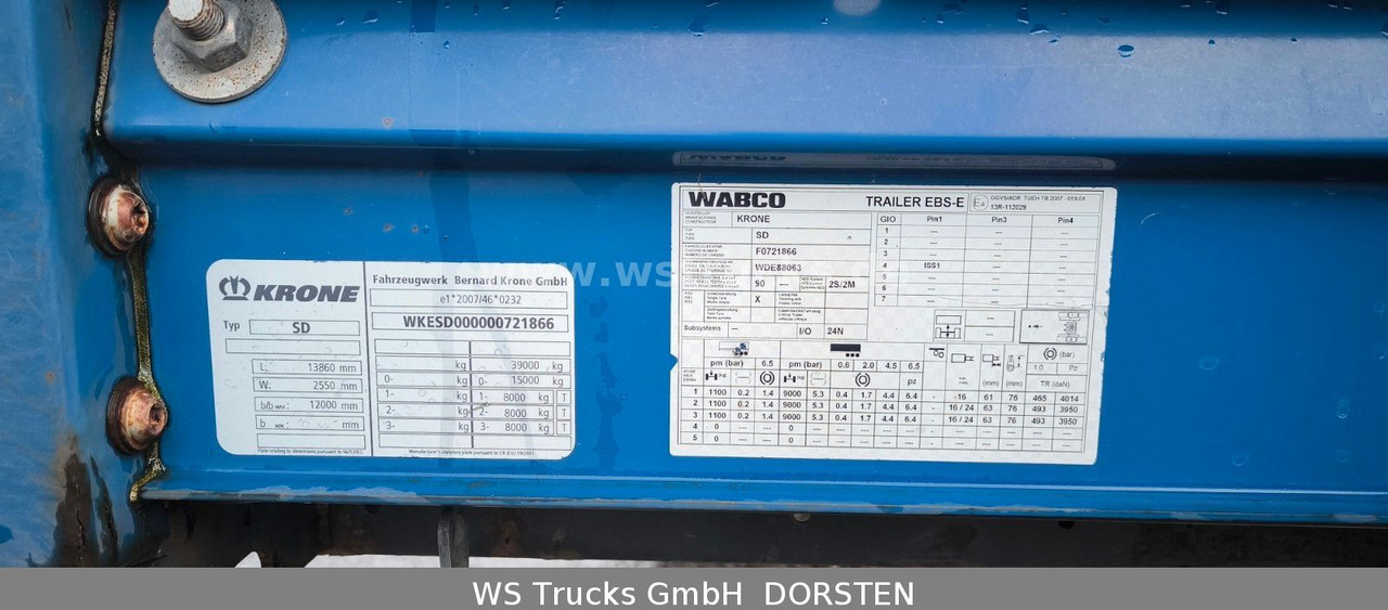 Krone SD 27 Planauflieger mit Edscha | ABS, EBS, XL - Schuifzeiloplegger: afbeelding 3 Krone SD 27 Planauflieger mit Edscha | ABS, EBS, XL - Schuifzeiloplegger: afbeelding 3