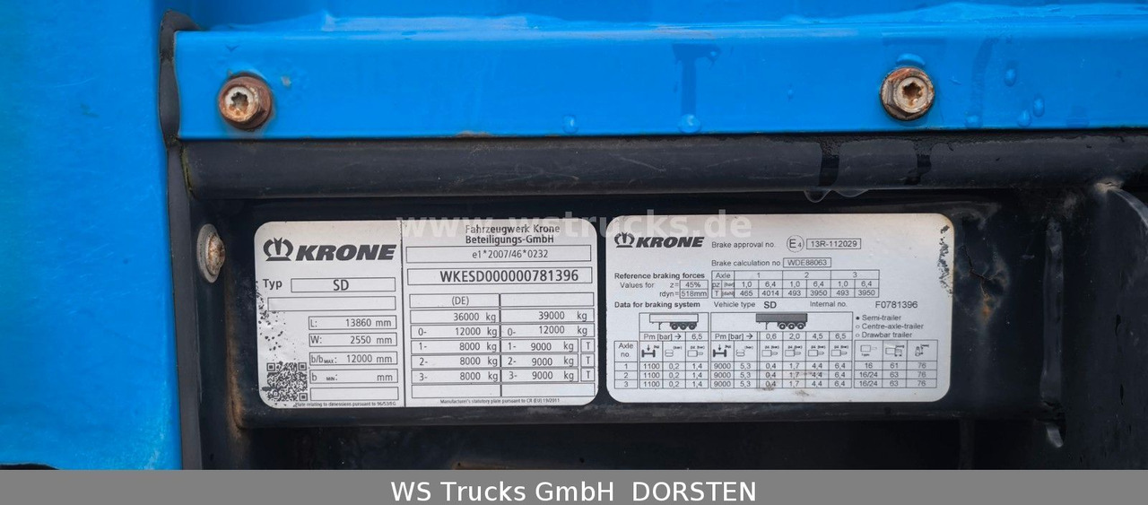 Krone SD 27 Planauflieger mit Edscha | ABS, EBS, XL - Schuifzeiloplegger: afbeelding 3 Krone SD 27 Planauflieger mit Edscha | ABS, EBS, XL - Schuifzeiloplegger: afbeelding 3