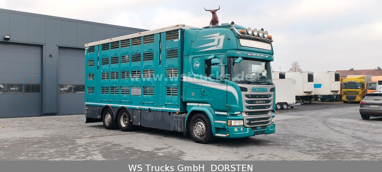 Scania R 490 Topline Menke 4 Stock Hubdach | Retader - Paardenvrachtwagen: afbeelding 3 Scania R 490 Topline Menke 4 Stock Hubdach | Retader - Paardenvrachtwagen: afbeelding 3