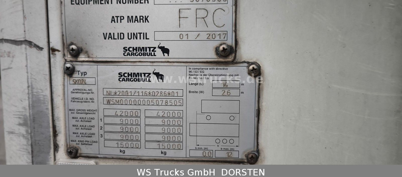 Koelwagen oplegger Schmitz Cargobull SKO 24 Kühlauflieger Vector 1850 MT, Bi-Temp: afbeelding 7