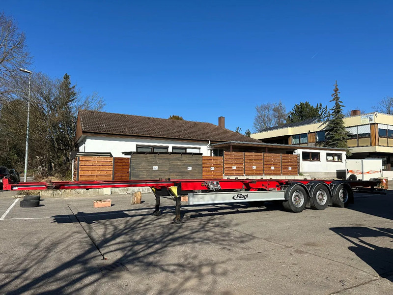 Fliegl Containerchassis für 2 Wechselbrücken 15 m extralang! - Containertransporter/ Wissellaadbak oplegger: afbeelding 1 Fliegl Containerchassis für 2 Wechselbrücken 15 m extralang! - Containertransporter/ Wissellaadbak oplegger: afbeelding 1