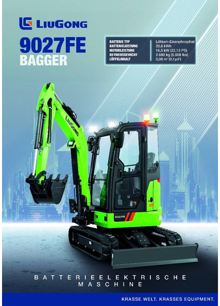 LIUGONG 9027 FE vollelektrisch, 2.680 kg - Minigraafmachine: afbeelding 1 LIUGONG 9027 FE vollelektrisch, 2.680 kg - Minigraafmachine: afbeelding 1