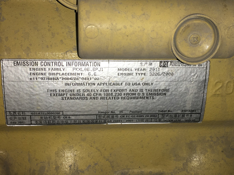 Bouwmachine Caterpillar C6.6 666-3106952 FOR PARTS: afbeelding 6