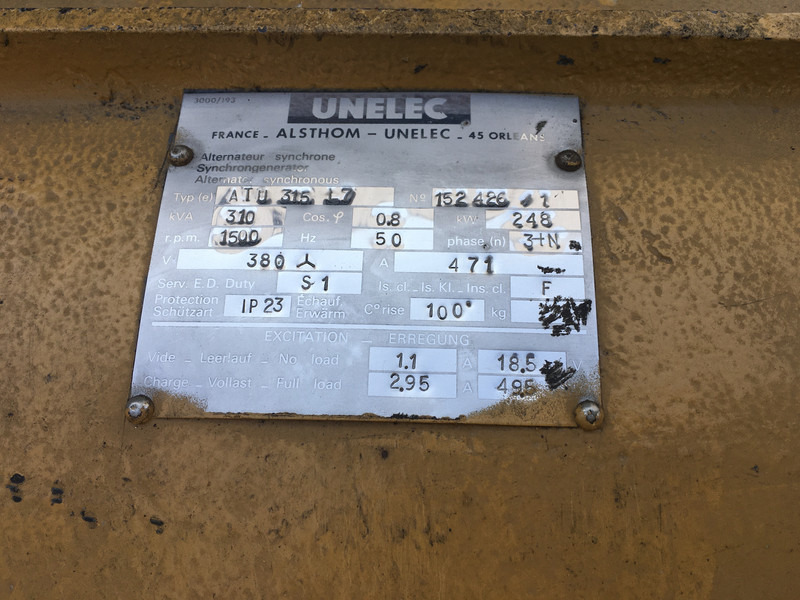 Industrie generator Caterpillar 3406DI GENERATOR 310KVA USED: afbeelding 6