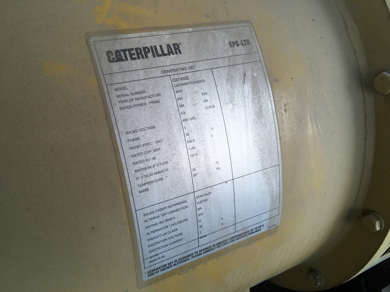 Industrie generator Caterpillar 3456 GENERATOR 455KVA USED: afbeelding 6 Industrie generator Caterpillar 3456 GENERATOR 455KVA USED: afbeelding 6