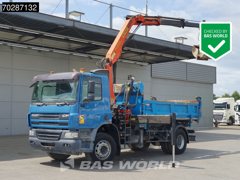 DAF CF75.310 4X2 Palfinger PK12000 Kran Crane 7m3 tipper Big-Axle Steelsuspension Euro 3 - Kipper vrachtwagen, Kraanwagen: afbeelding 1 DAF CF75.310 4X2 Palfinger PK12000 Kran Crane 7m3 tipper Big-Axle Steelsuspension Euro 3 - Kipper vrachtwagen, Kraanwagen: afbeelding 1